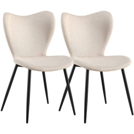 Chaises Spruce — Tissu · Crème