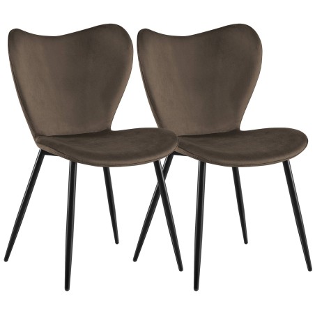 Chaises Spruce — Velours · Marron