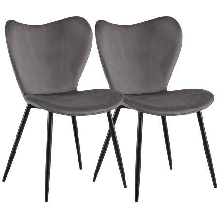 Chaises Spruce — Velours · Gris foncé