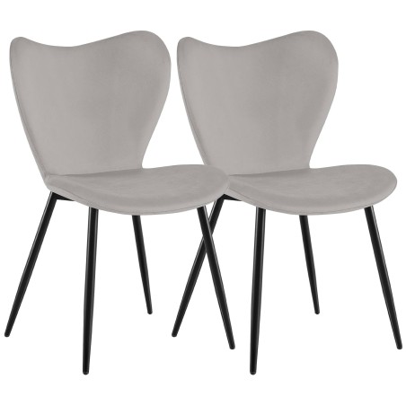 Chaises Spruce — Velours · Gris
