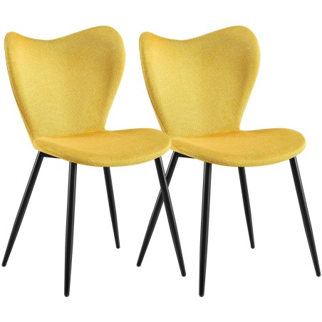 Chaises Spruce — Tissu · Jaune