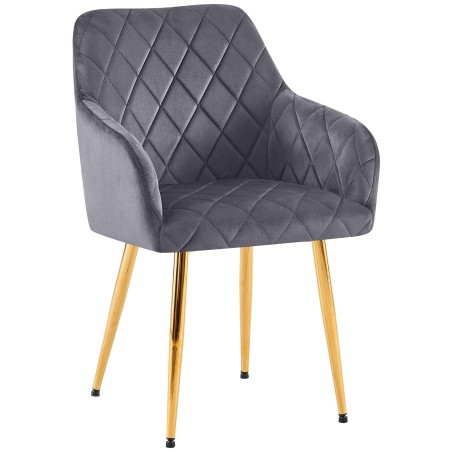 Chaise Cedar — Velours · Gris foncé