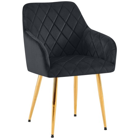Chaise Cedar — Velours · Noir