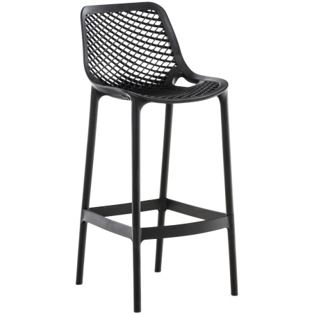 Tabouret de bar Fulton — Plastique · Noir