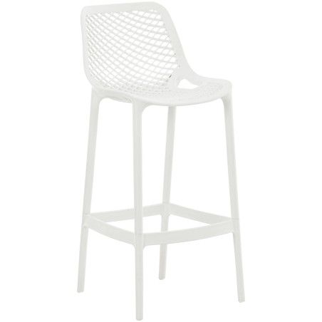 Tabouret de bar Fulton — Plastique · Blanc
