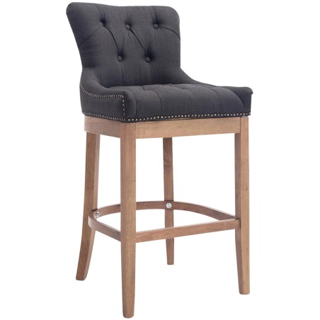 Tabouret de bar Vesey — Tissu · Gris foncé