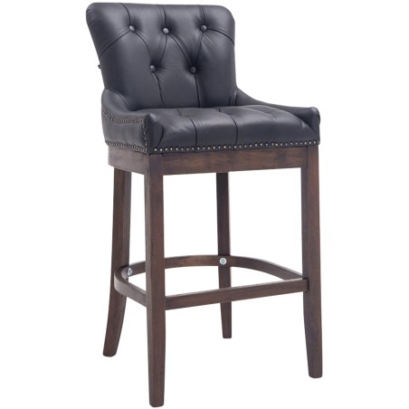 Tabouret de bar Vesey — Cuir · Noir