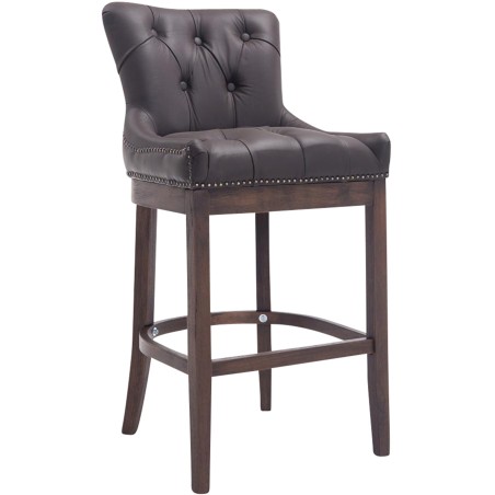 Tabouret de bar Vesey — Cuir · Marron