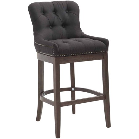 Tabouret de bar Vesey — Tissu · Noir