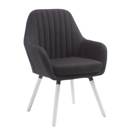 Chaise Clapham — Tissu · Noir
