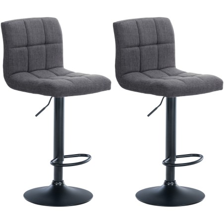 Tabouret de bar Pimlico — Tissu · Gris clair