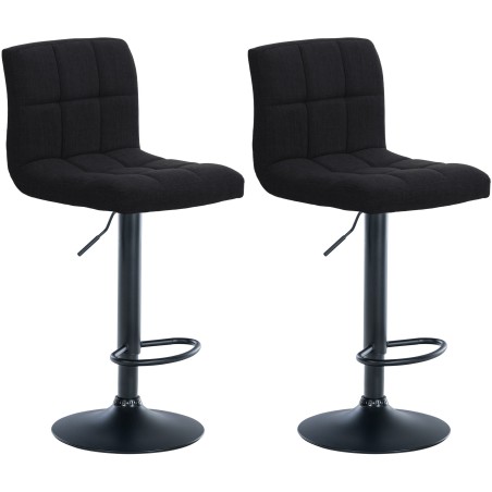 Tabouret de bar Pimlico — Tissu · Noir