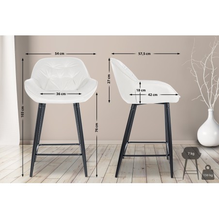 Tabouret de bar Hackney 76