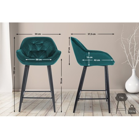 Tabouret de bar Hackney 76
