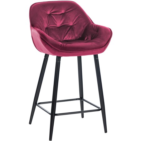 Tabouret de bar Hackney 76 — Velours · Violet