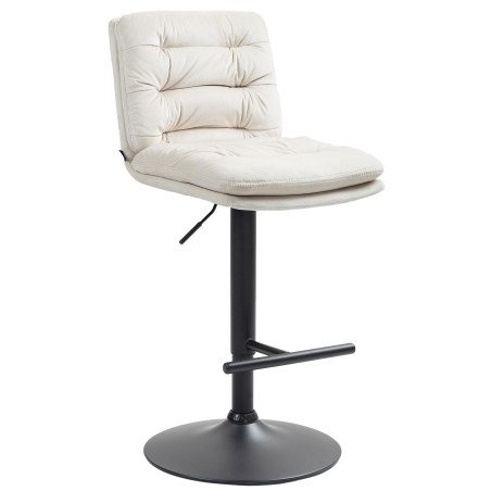 Tabouret de bar Orchard — Velours · Crème