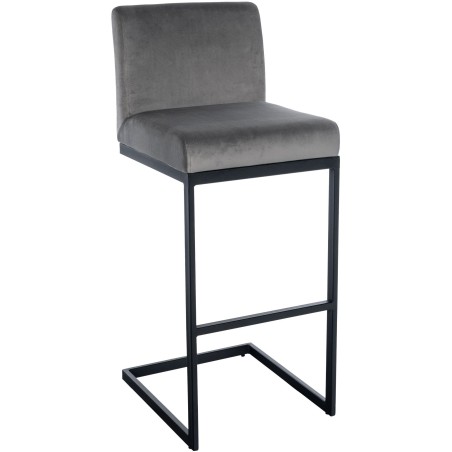 Tabouret de bar Highbury — Velours · Gris