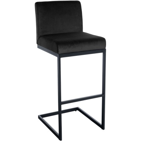 Tabouret de bar Highbury — Velours · Noir