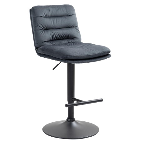 Tabouret de bar Orchard — Velours · Gris foncé