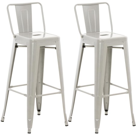 Tabouret de bar Dover — Métal · Argenté