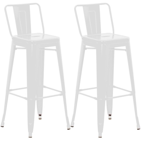 Tabouret de bar Dover — Métal · Blanc