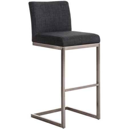 Tabouret de bar Water — Tissu · Gris foncé