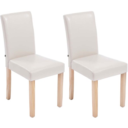Chaises Hampstead — Similicuir · Crème
