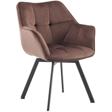 Chaise Battersea — Velours · Marron