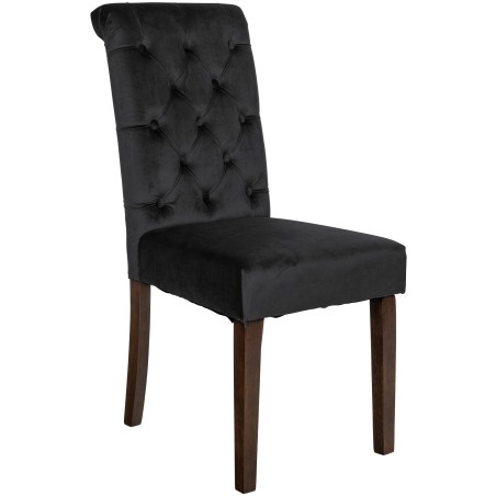 Chaise Kensington — Velours · Noir