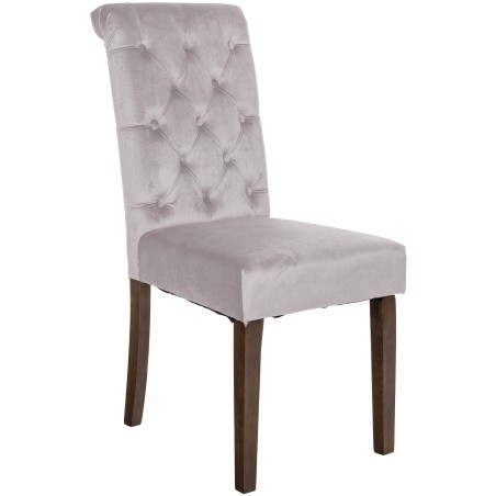 Chaise Kensington — Velours · Gris