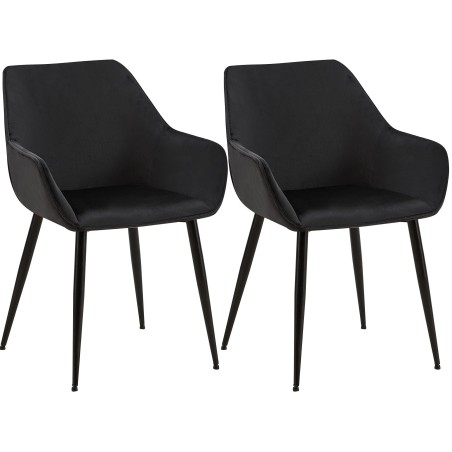 Chaise Ladbroke — Velours · Noir