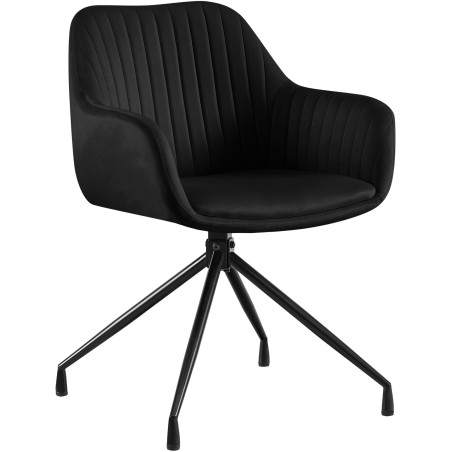 Chaise Primrose — Velours · Noir