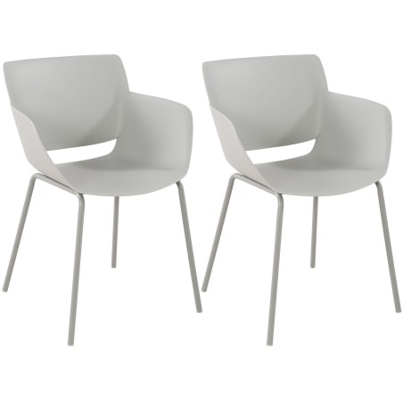 Chaises Stratford — Plastique · Gris clair