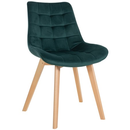 Chaise Dulwich — Velours · Vert