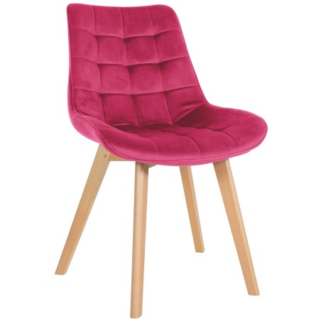 Chaise Dulwich — Velours · Rouge