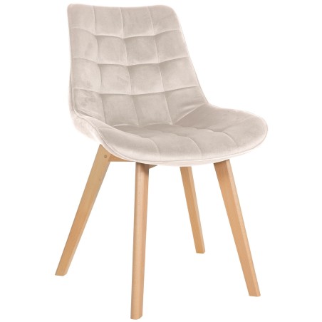 Chaise Dulwich — Velours · Crème
