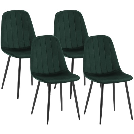 Chaises Streatham — Velours · Vert