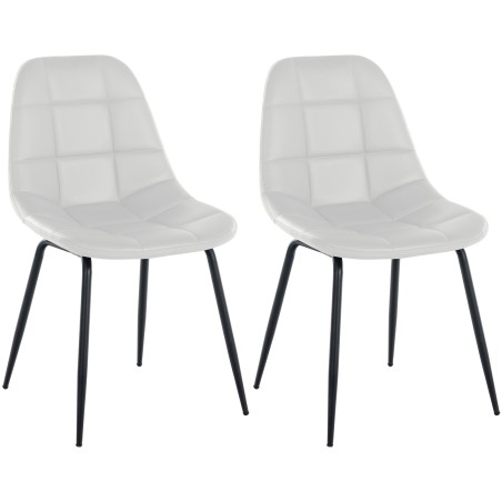 Chaises Balham — Similicuir · Blanc