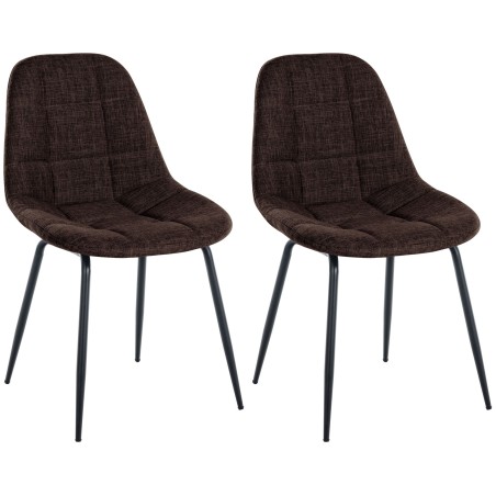 Chaises Balham — Tissu · Marron