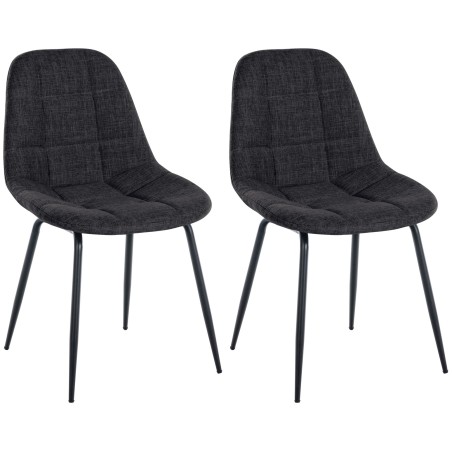 Chaises Balham — Tissu · Gris foncé