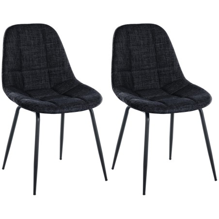 Chaises Balham — Tissu · Noir