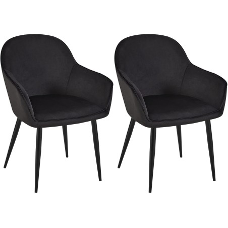 Chaise Tooting — Velours · Noir