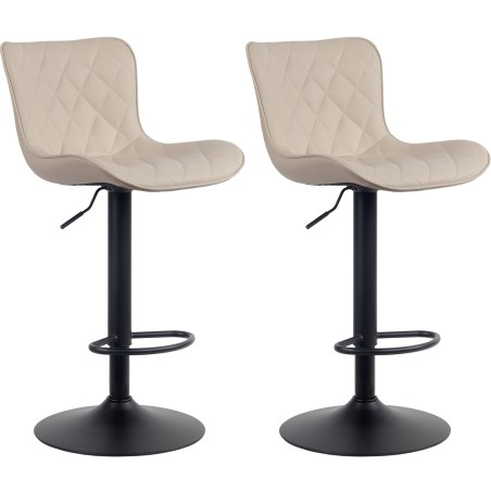 Tabouret de bar Limehouse — Similicuir · Crème