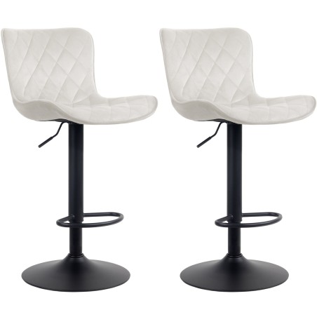 Tabouret de bar Limehouse — Velours · Crème
