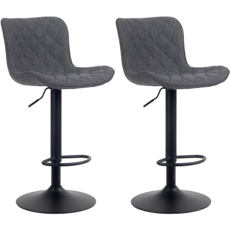 Tabouret de bar Limehouse — Tissu · Noir