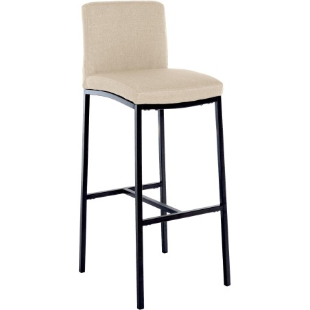 Tabouret de bar Wapping — Tissu · Crème