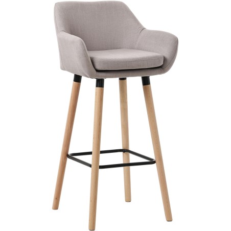 Tabouret de bar Deptford — Tissu · Taupe