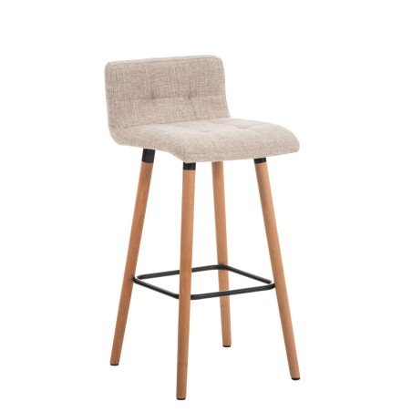 Tabouret de bar Greenwich — Tissu · Crème
