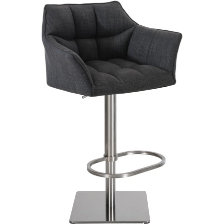 Fauteuil de bar Wooster — Tissu · Gris foncé