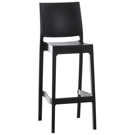 Tabouret de bar Poplar — Plastique · Noir